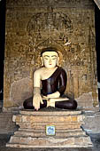 Bagan Myanmar. Buddha statue of the Thambula Temple. 